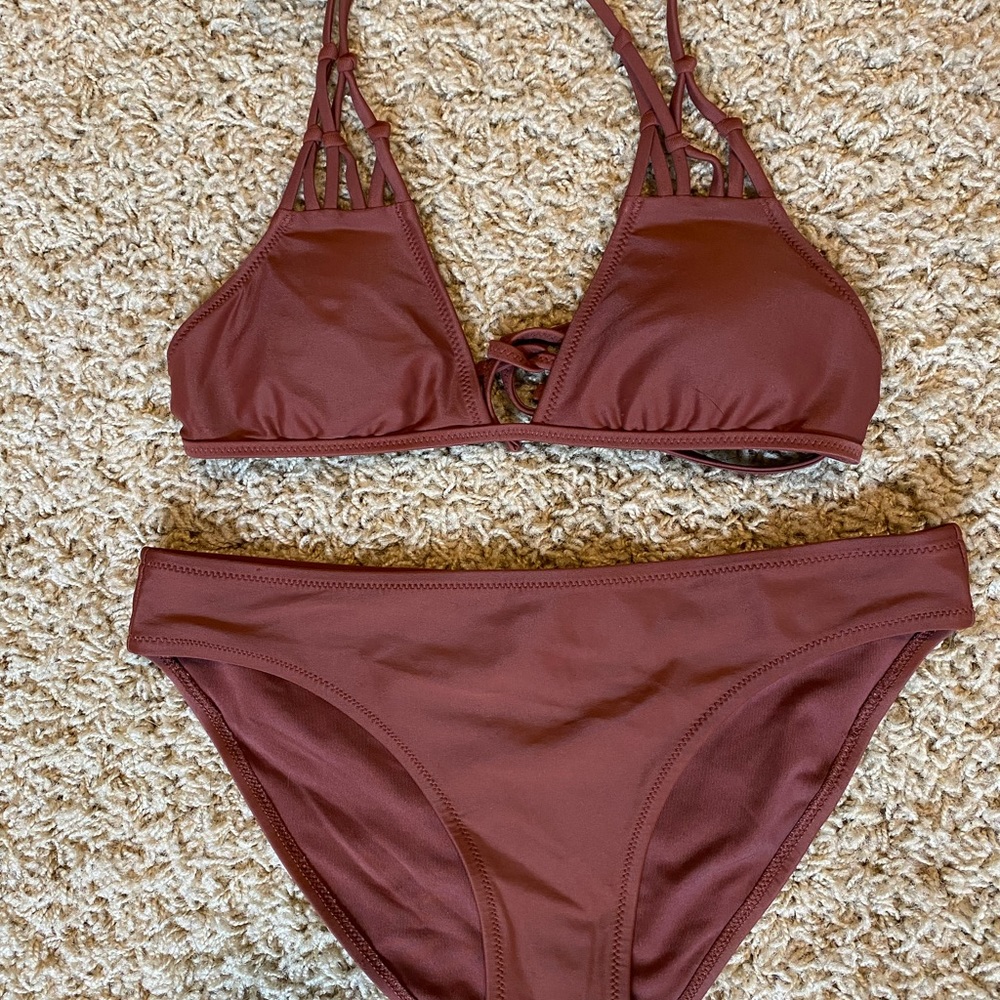 Aerie rust tie bikini
